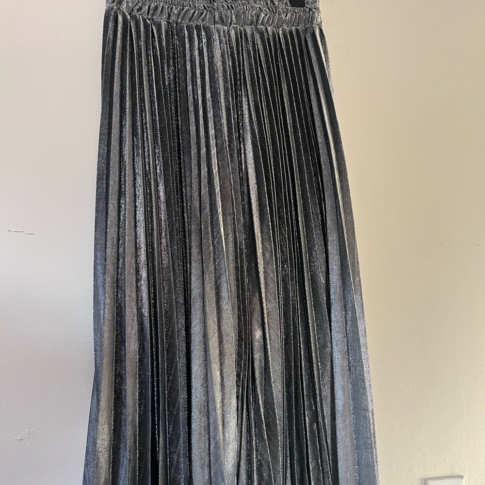 Metallic Maxi Skirt